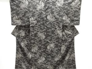 未使用品　遠山に樹木模様織り出し本場泥大島紬着物(9マルキ)